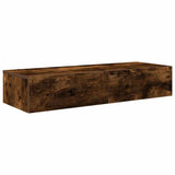 Vidaxl wandschap met lades 100x36x19cm bewerkt hout gerookt eikenkleur