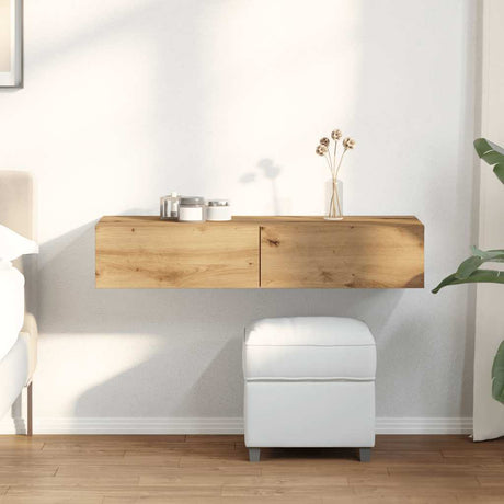 Vidaxl wandschap met lades 100x36x19 cm bewerkt hout artisanaal eiken