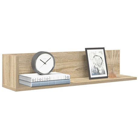 Vidaxl wandschappen 2 st 75x16,5x16,5cm bewerkt hout sonoma eikenkleur