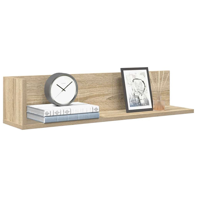 Vidaxl wandschappen 2 st 75x16,5x16,5cm bewerkt hout sonoma eikenkleur