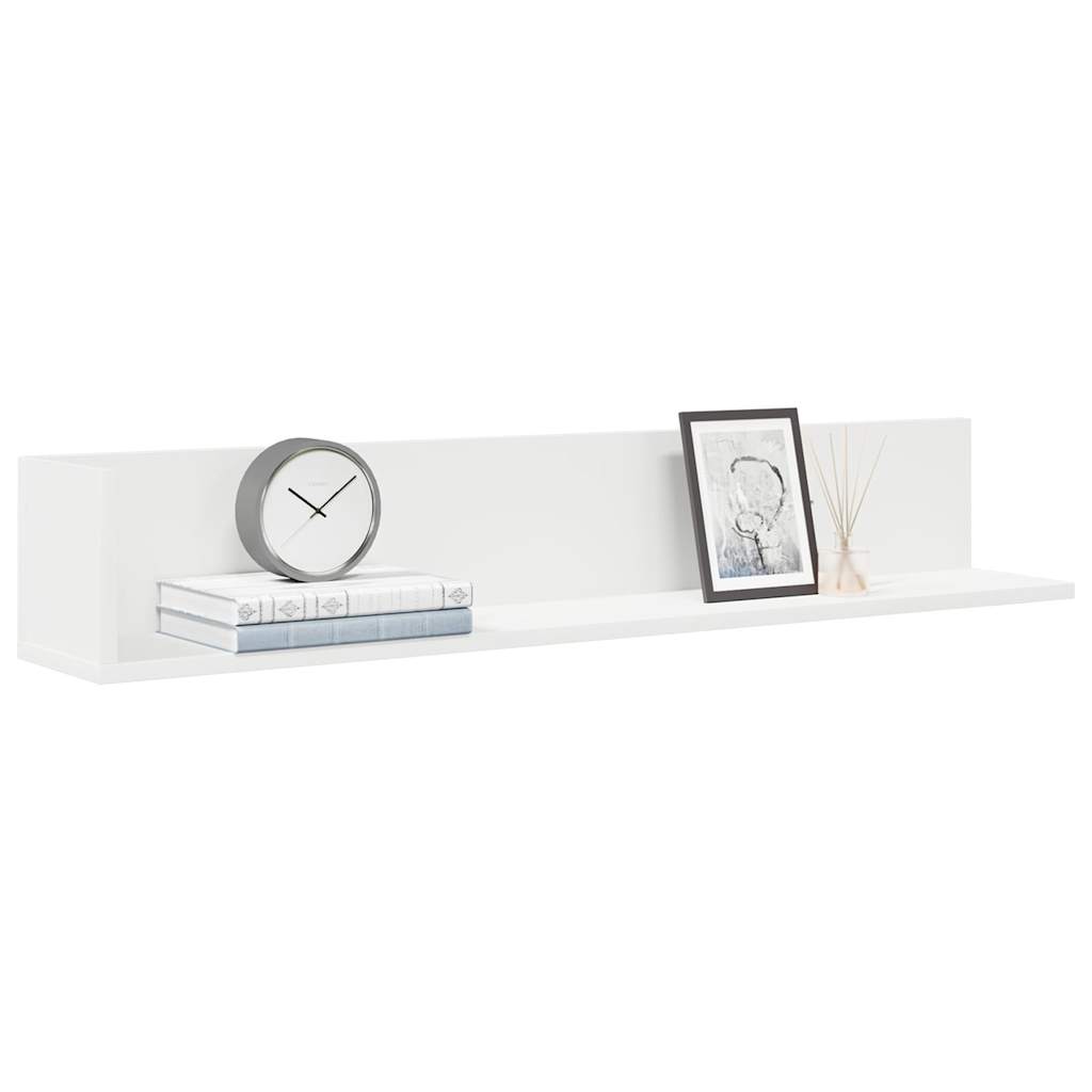 Vidaxl wandschappen 2 st 100x16,5x16,5 cm bewerkt hout wit
