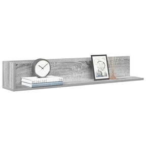 Vidaxl wandschappen 2 st 100x16,5x16,5 cm bewerkt hout grijs sonoma