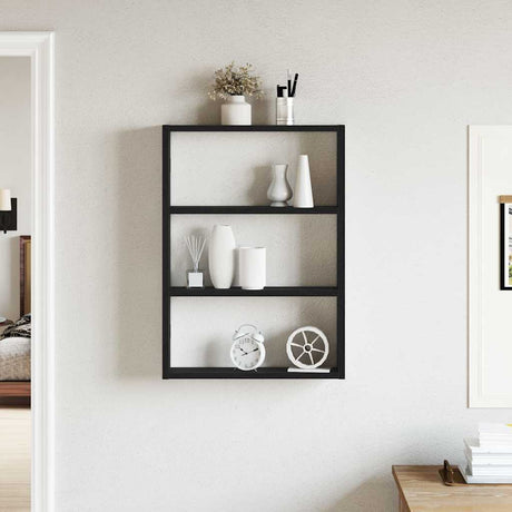 Vidaxl wandschap 43x9x60 cm bewerkt hout zwart
