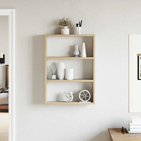Vidaxl wandschap 43x9x60 cm bewerkt hout sonoma eikenkleurig
