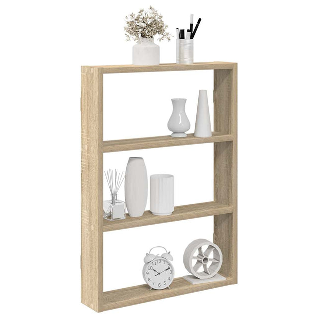 Vidaxl wandschap 43x9x60 cm bewerkt hout sonoma eikenkleurig