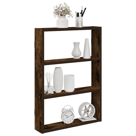 Vidaxl wandschap 43x9x60 cm bewerkt hout gerookt eikenkleurig
