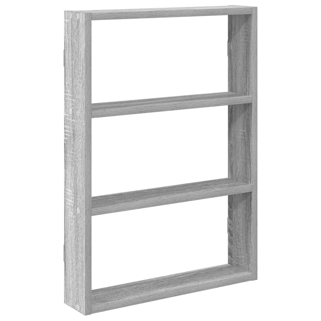 Vidaxl wandschap 43x9x60 cm bewerkt hout grijs sonoma eikenkleurig