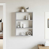 Vidaxl wandschap 43x9x60 cm bewerkt hout grijs sonoma eikenkleurig