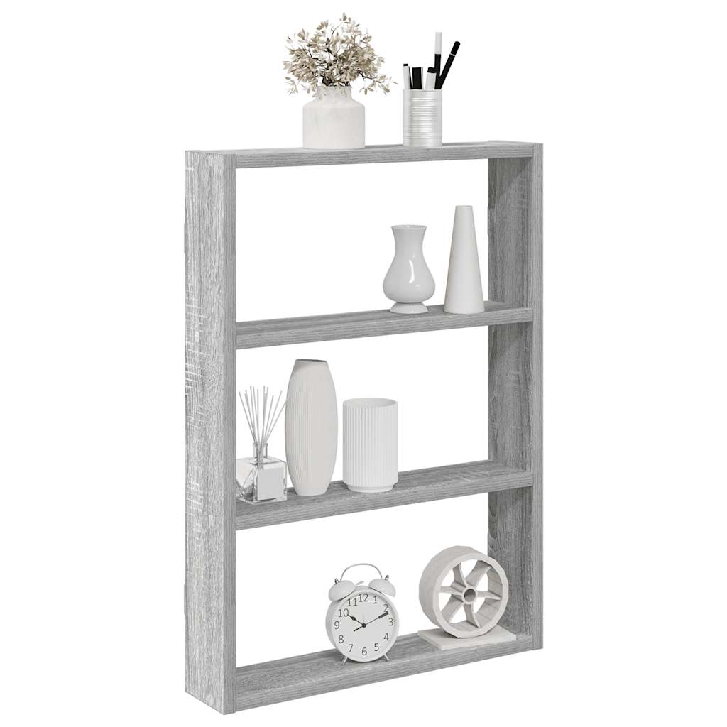 Vidaxl wandschap 43x9x60 cm bewerkt hout grijs sonoma eikenkleurig
