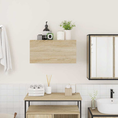 Vidaxl badkamerwandkast 60x25x30 cm bewerkt hout sonoma eikenkleurig