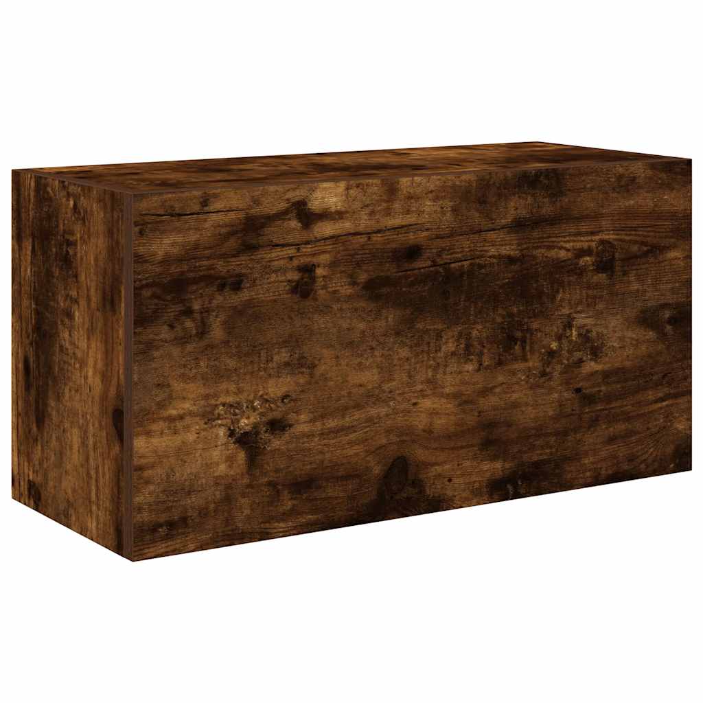 Vidaxl badkamerwandkast 60x25x30 cm bewerkt hout gerookt eikenkleurig