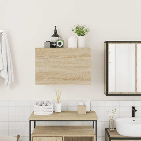 Vidaxl badkamerwandkast 60x25x40 cm bewerkt hout sonoma eikenkleurig