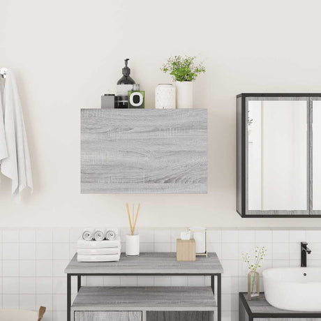 Vidaxl badkamerwandkast 60x25x40 cm bewerkt hout grijs sonoma eiken