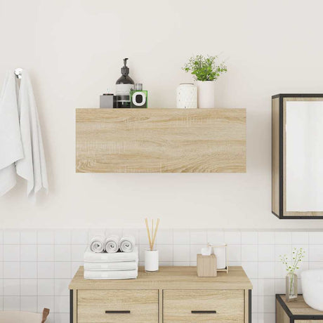 Vidaxl badkamerwandkast 80x25x30 cm bewerkt hout sonoma eikenkleurig