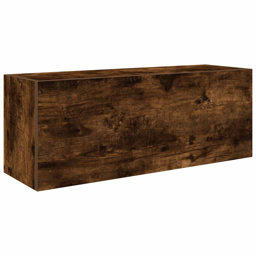 Vidaxl badkamerwandkast 80x25x30 cm bewerkt hout gerookt eikenkleurig