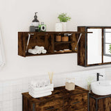 Vidaxl badkamerwandkast 80x25x30 cm bewerkt hout gerookt eikenkleurig