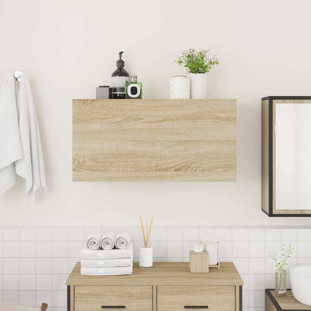 Vidaxl badkamerwandkast 80x25x40 cm bewerkt hout sonoma eikenkleurig