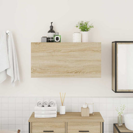 Vidaxl badkamerwandkast 80x25x40 cm bewerkt hout sonoma eikenkleurig