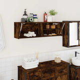Vidaxl badkamerwandkast 100x25x30 cm bewerkt hout gerookt eikenkleurig