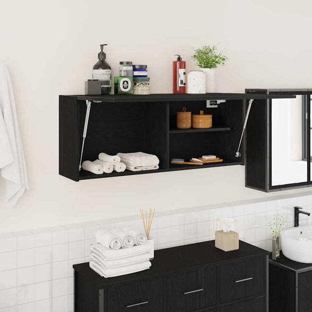 Vidaxl badkamerwandkast 100x25x40 cm bewerkt hout zwart