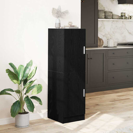 Vidaxl keukenkast 38x41,5x131,5 cm bewerkt hout zwart