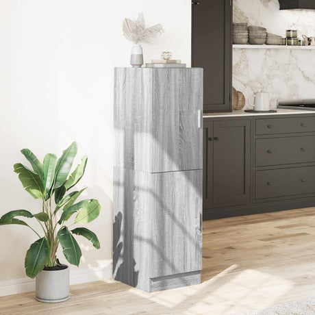 Vidaxl keukenkast 38x41,5x131,5 cm bewerkt hout grijs sonoma eiken