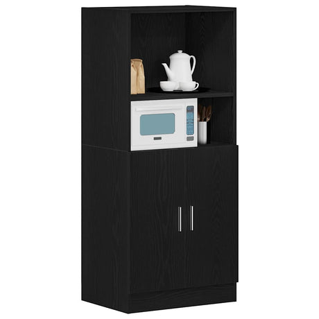 Vidaxl keukenkast 57x41,5x131,5 cm bewerkt hout zwart