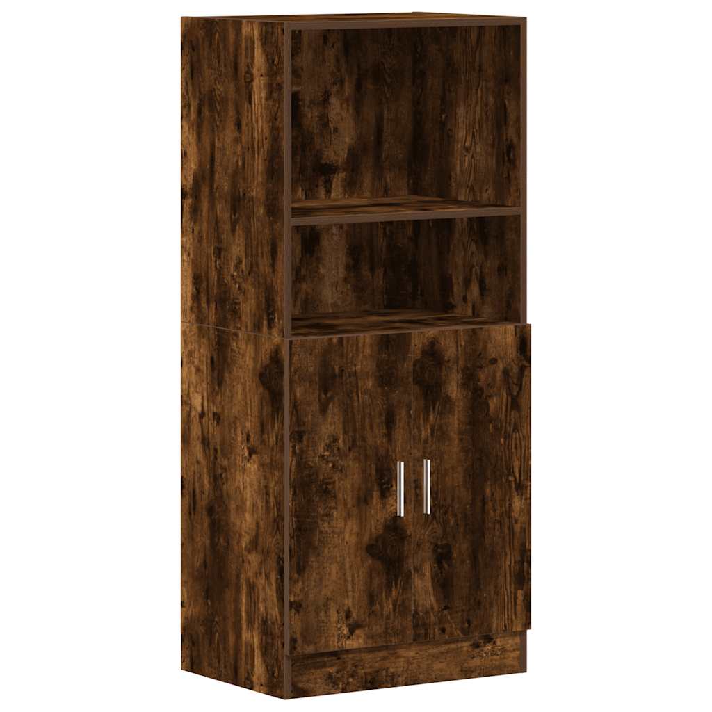 Vidaxl keukenkast 57x41,5x131,5 cm bewerkt hout gerookt eikenkleurig