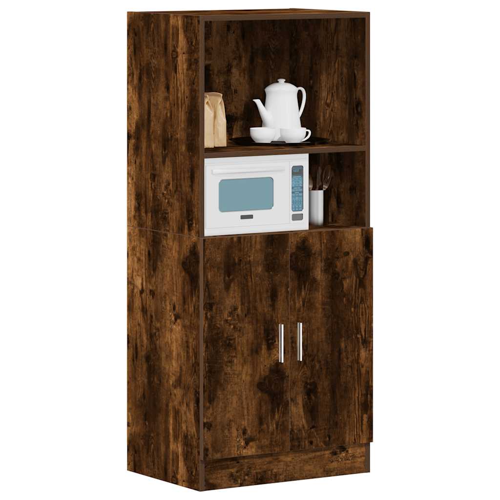 Vidaxl keukenkast 57x41,5x131,5 cm bewerkt hout gerookt eikenkleurig