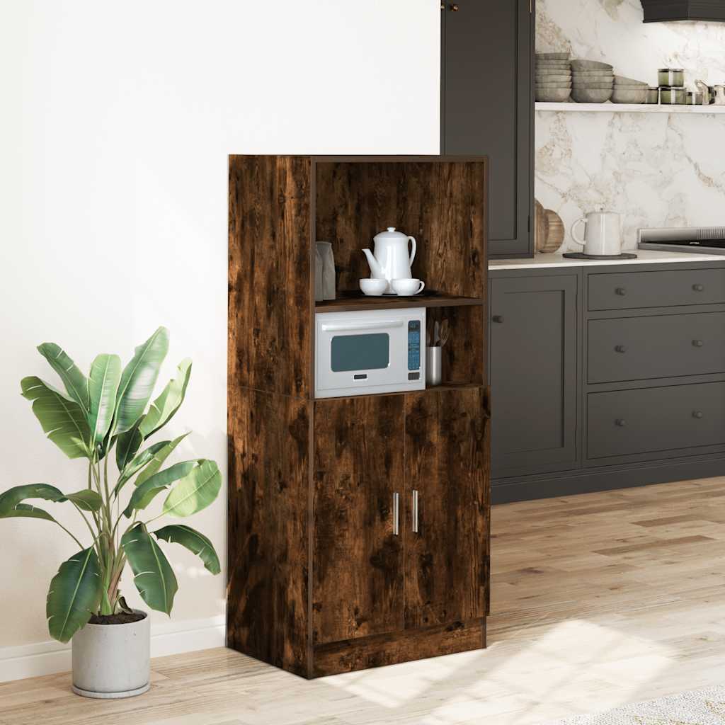 Vidaxl keukenkast 57x41,5x131,5 cm bewerkt hout gerookt eikenkleurig