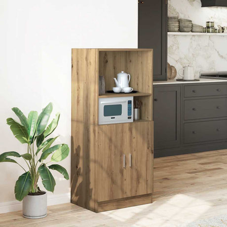 Vidaxl keukenkast 57x41,5x131,5 cm bewerkt hout artisanaal eiken