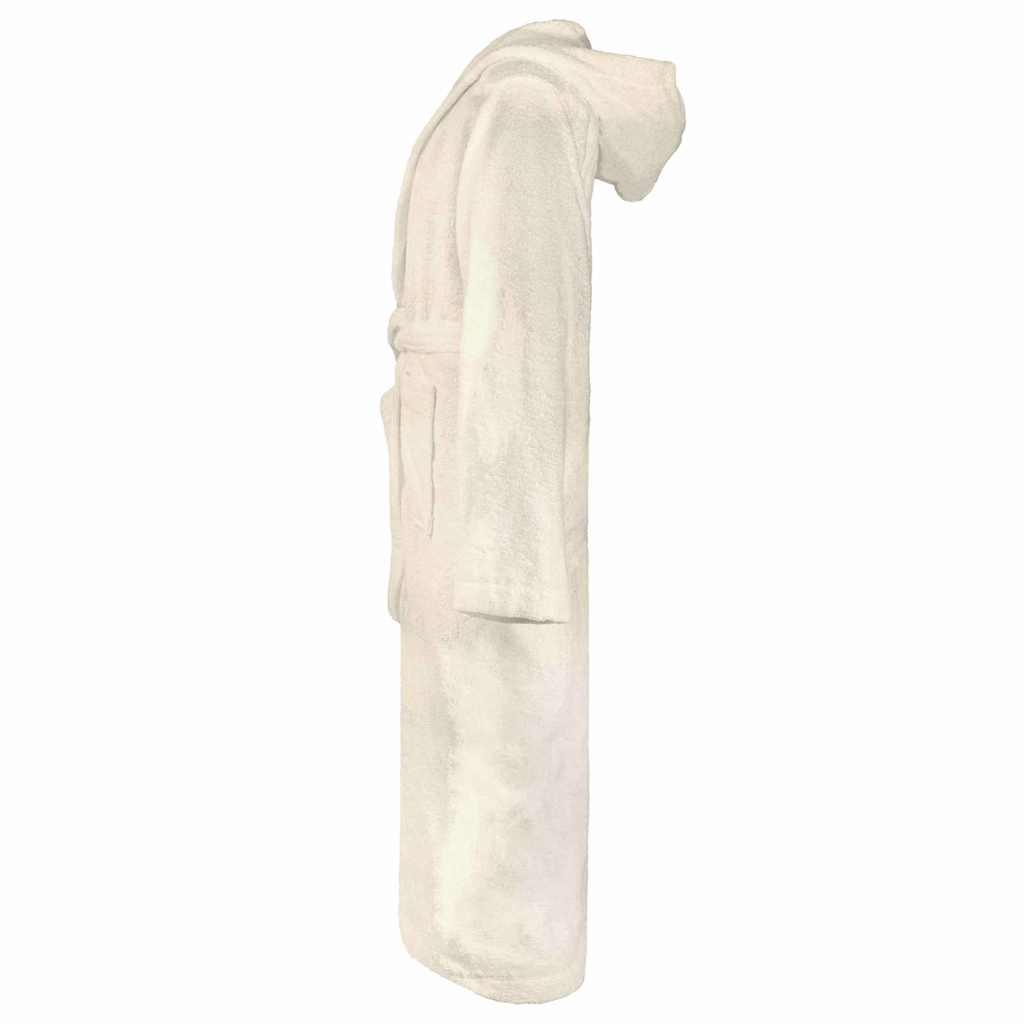 Vidaxl badjas kinn crème xxxl katoen