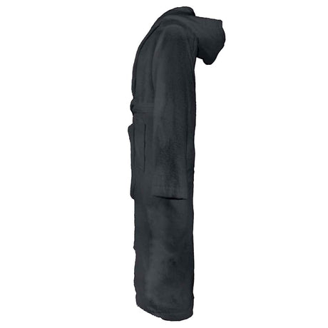 Vidaxl badjas kinn antraciet m katoen