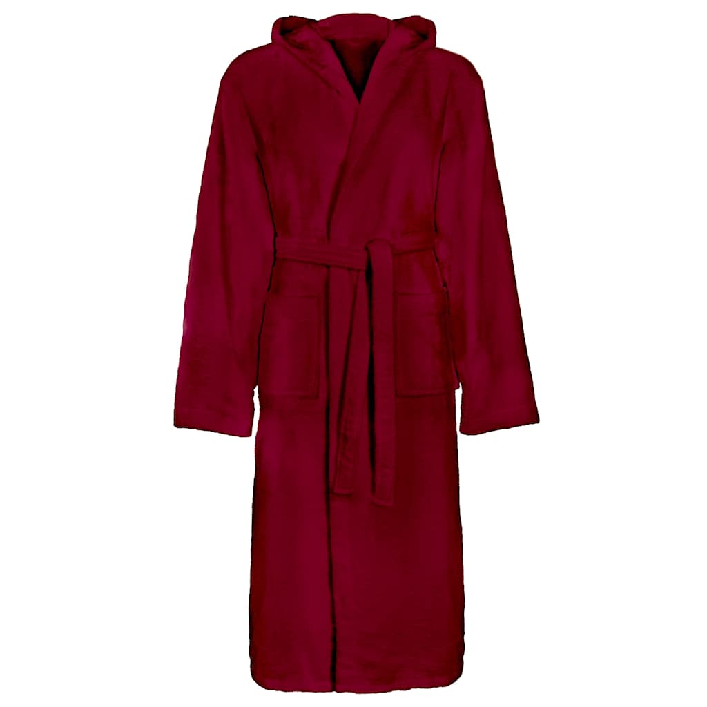 Vidaxl badjas kinn rood m katoen