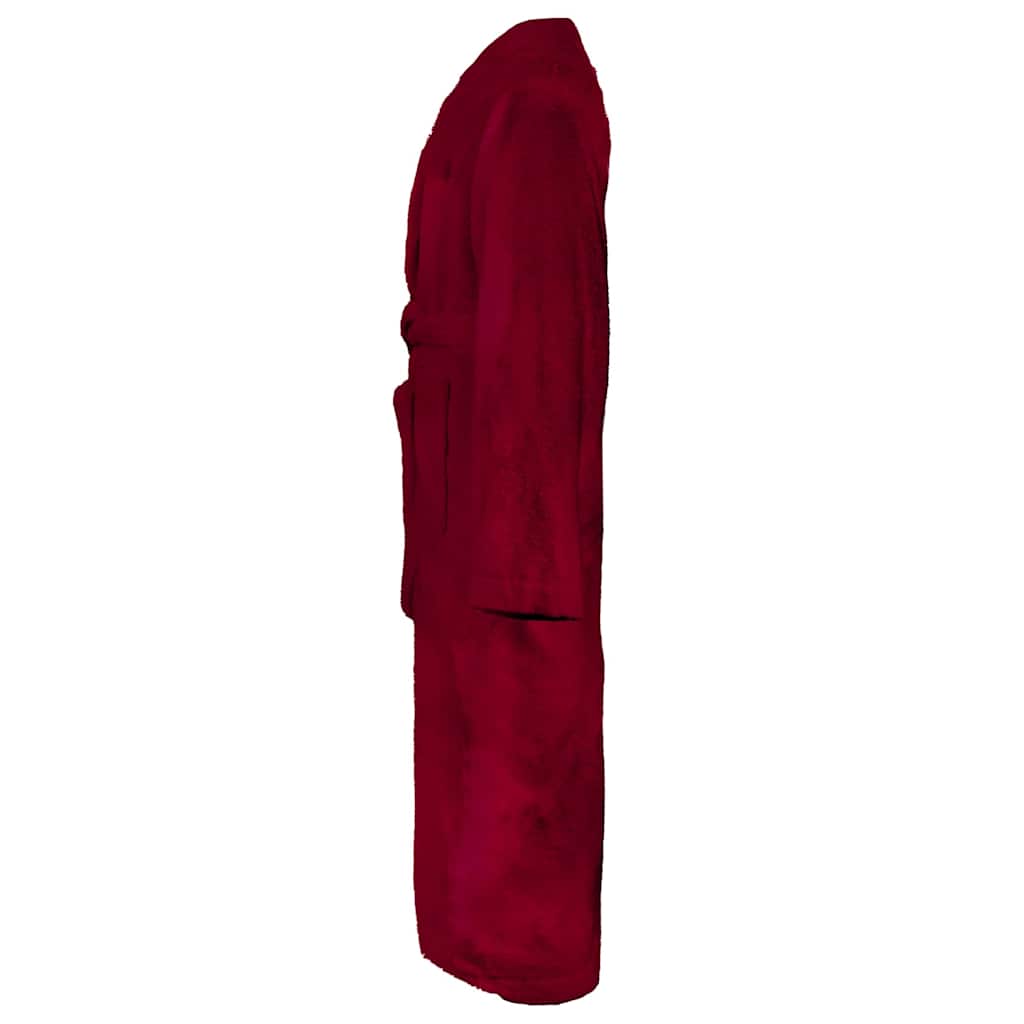 Vidaxl badjas kinn rood l katoen