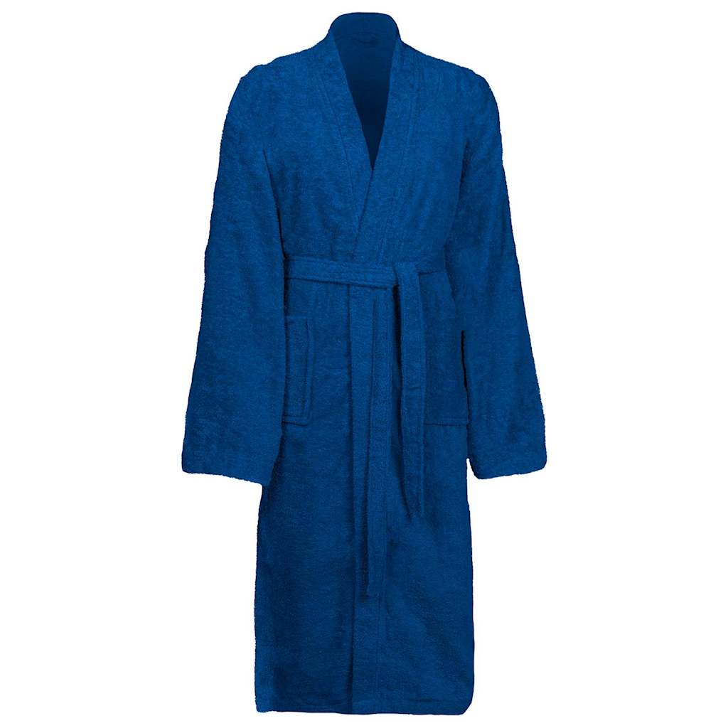 Vidaxl badjas kinn blauw xxxl katoen