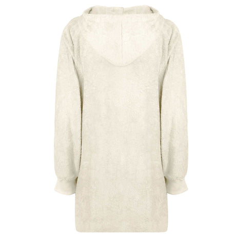 Vidaxl deken hoodie kinn crème l katoen