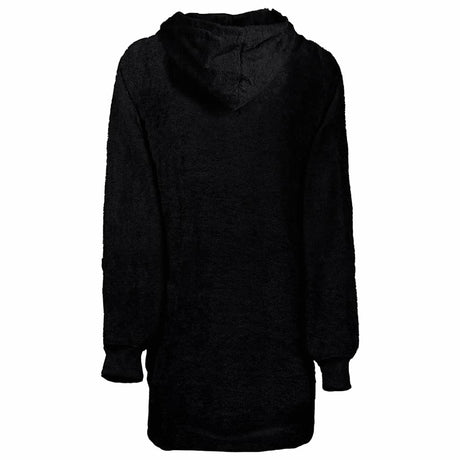 Vidaxl deken hoodie kinn zwart l katoen