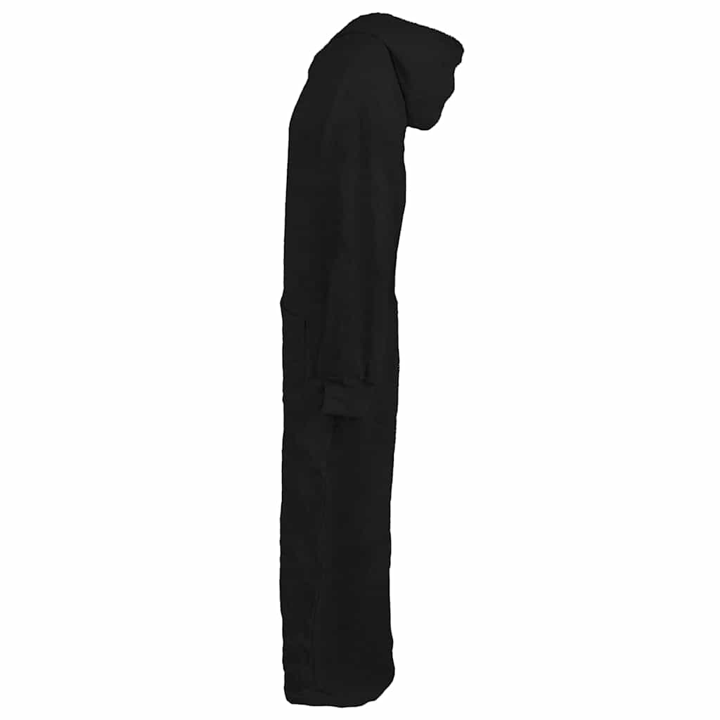 Vidaxl deken hoodie kinn zwart xxl katoen