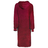 Vidaxl deken hoodie kinn rood xl katoen