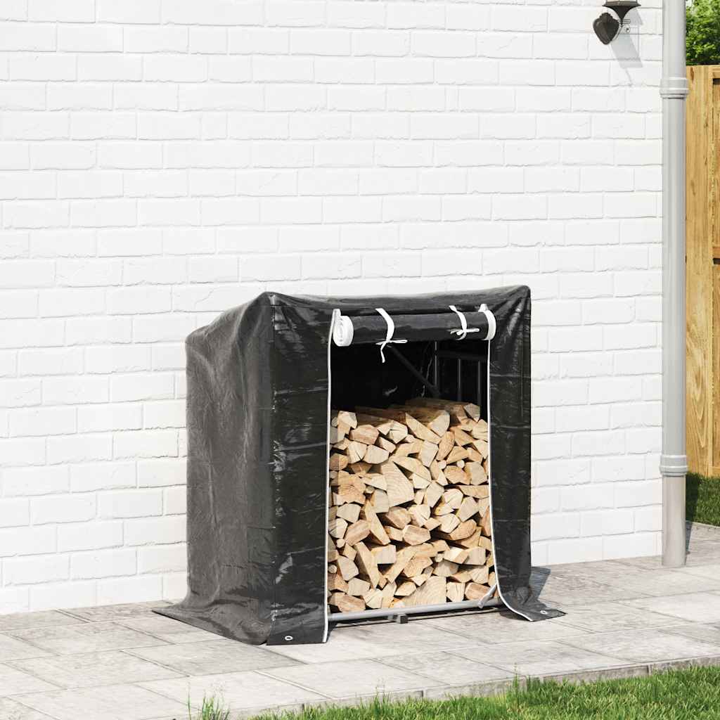 Vidaxx Kaminholzregal mit Regenschutz 101x61x110,5 cm verzinkter Stahl