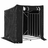 Vidaxx Kaminholzregal mit Regenschutz 100,5x100,5x110,5 cm Stahl