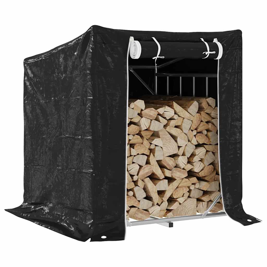 Vidaxx Kaminholzregal mit Regenschutz 100,5x100,5x110,5 cm Stahl