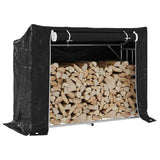 Vidaxx Kaminholzregal mit Regenschutz 151x60,5x110,5 cm Stahl