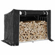 Vidaxx Kaminholzregal mit Regenschutz 151x80,5x110,5 cm Stahl
