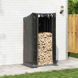 Vidaxx Kaminholzregal mit Regenschutz 100x80x200 cm verzinkter Stahl