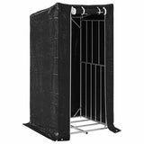 Vidaxx Kaminholzregal mit Regenschutz 100x100x200 cm verzinkter Stahl