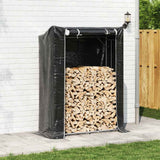 Vidaxx Kaminholzregal mit Regenschutz 150x60x200 cm verzinkter Stahl