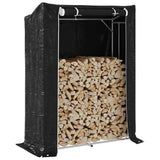 Vidaxx Kaminholzregal mit Regenschutz 150x60x200 cm verzinkter Stahl