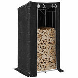 Vidaxx Kaminholzregal mit Regenschutz 150x80x200 cm verzinkter Stahl